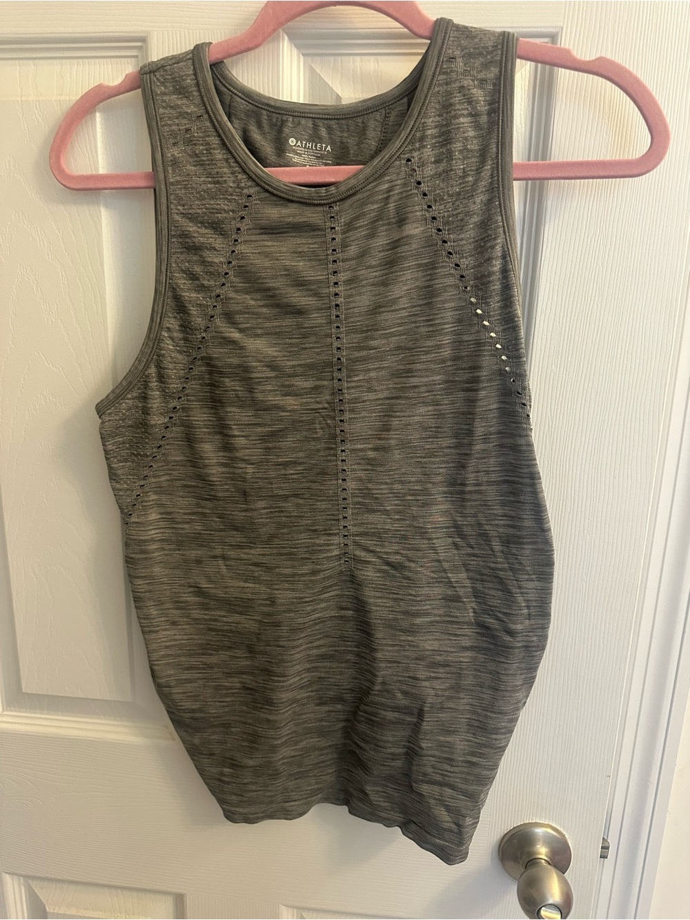 Athleta Foothill Seamless Tank Women’s Small Gray Sleeveless Athletic